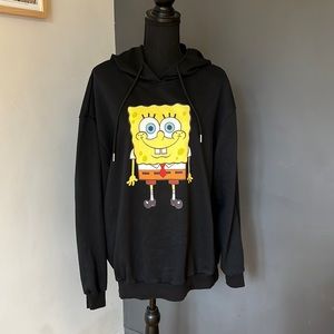 SpongeBob Black XL (Size 12) Pullover Hoodie